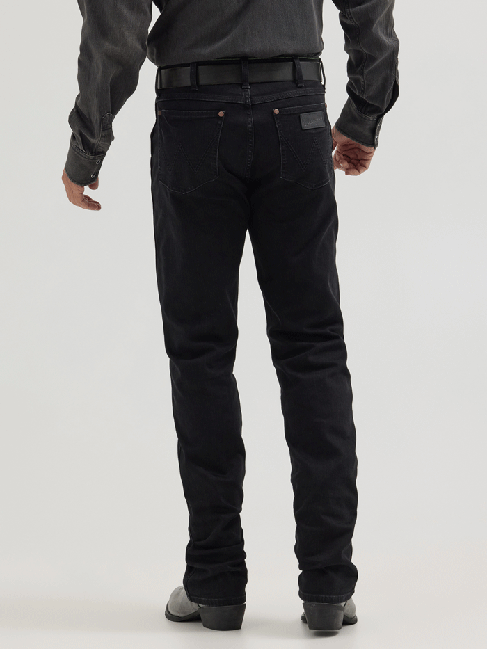 Wrangler 112358240 Mens Retro Slim Straight Jean Blackwell front view. If you need any assistance with this item or the purchase of this item please call us at five six one seven four eight eight eight zero one Monday through Saturday 10:00a.m EST to 8:00 p.m EST