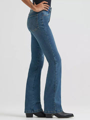 Wrangler 112359279 Womens Bespoke High Rise Bootcut Jean Ada side view. If you need any assistance with this item or the purchase of this item please call us at five six one seven four eight eight eight zero one Monday through Saturday 10:00a.m EST to 8:00 p.m EST
