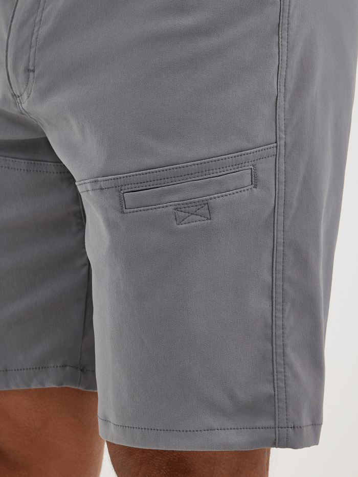 Wrangler 112361454 Mens ATG -X- Harbor Short Poppy Seed Grey front view. If you need any assistance with this item or the purchase of this item please call us at five six one seven four eight eight eight zero one Monday through Saturday 10:00a.m EST to 8:00 p.m EST

