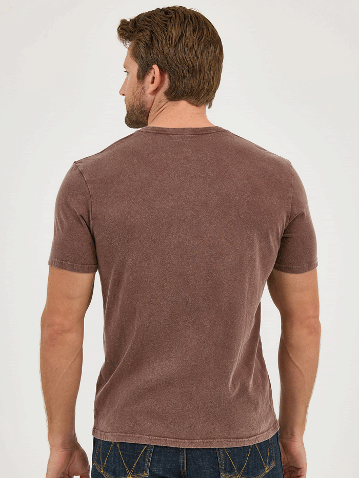 Wrangler 112361859 Mens For The Ride Of Life Graphic T-Shirt Potting Soil Brown front view. If you need any assistance with this item or the purchase of this item please call us at five six one seven four eight eight eight zero one Monday through Saturday 10:00a.m EST to 8:00 p.m EST

