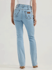 Wrangler 112364570 Womens Retro Bailey High Rise Bootcut Jean Lila back view. If you need any assistance with this item or the purchase of this item please call us at five six one seven four eight eight eight zero one Monday through Saturday 10:00a.m EST to 8:00 p.m EST