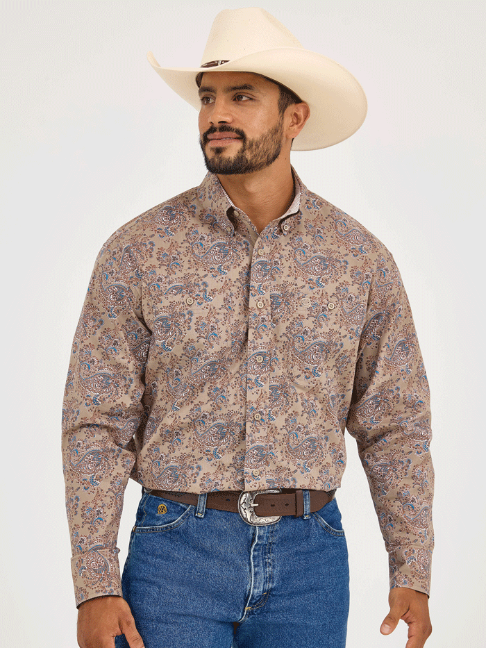 Wrangler 112365403 Mens George Strait Collection Long Sleeve Shirt Bro J.C. Western Wear Wrangler 112365403 Mens George Strait Collection Long Sleeve Shirt Bro J.C. Western Wear