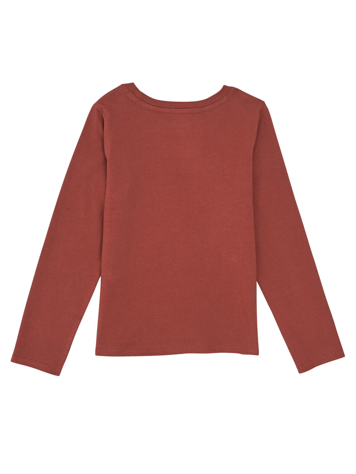 Wrangler 112367400 Girls Long Sleeve Graphic T-Shirt Brown front view. If you need any assistance with this item or the purchase of this item please call us at five six one seven four eight eight eight zero one Monday through Saturday 10:00a.m EST to 8:00 p.m EST