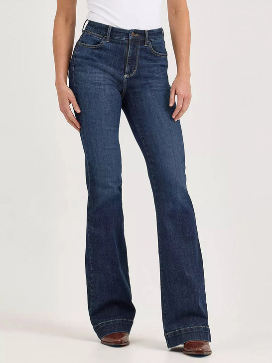 Wrangler 112367600 Womens Bespoke High Rise Trouser Jean Alexandra front view. If you need any assistance with this item or the purchase of this item please call us at five six one seven four eight eight eight zero one Monday through Saturday 10:00a.m EST to 8:00 p.m EST
