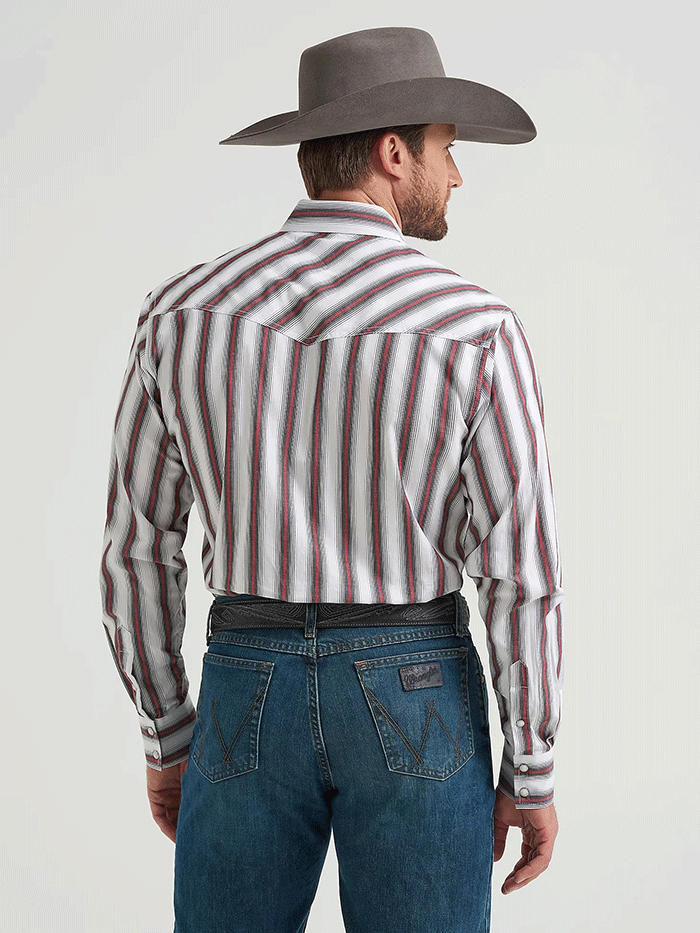 Wrangler 112369494 Mens 20X Competition Western Shirt Brushpopper Red front view. If you need any assistance with this item or the purchase of this item please call us at five six one seven four eight eight eight zero one Monday through Saturday 10:00a.m EST to 8:00 p.m EST