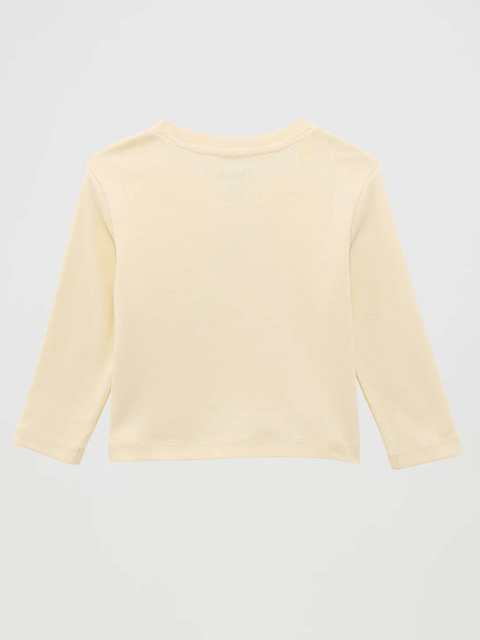 Wrangler 112371936 Infants Western Graphic Long Sleeve Tee Beige front view. If you need any assistance with this item or the purchase of this item please call us at five six one seven four eight eight eight zero one Monday through Saturday 10:00a.m EST to 8:00 p.m EST