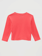 Wrangler 112371937 Little Girls Western Graphic Long Sleeve Tee Pink Horse back view. If you need any assistance with this item or the purchase of this item please call us at five six one seven four eight eight eight zero one Monday through Saturday 10:00a.m EST to 8:00 p.m EST