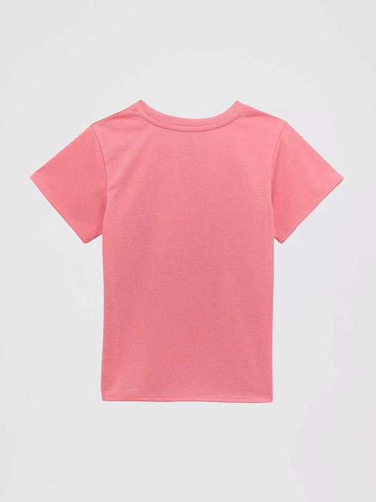 Wrangler 112375375 Girls Short Sleeve Graphic T-Shirt Pink back view. If you need any assistance with this item or the purchase of this item please call us at five six one seven four eight eight eight zero one Monday through Saturday 10:00a.m EST to 8:00 p.m EST