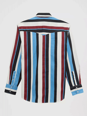 Wrangler 112375804 Kids Brushpopper Western Snap Shirt Blue Raspberry back view. If you need any assistance with this item or the purchase of this item please call us at five six one seven four eight eight eight zero one Monday through Saturday 10:00a.m EST to 8:00 p.m EST