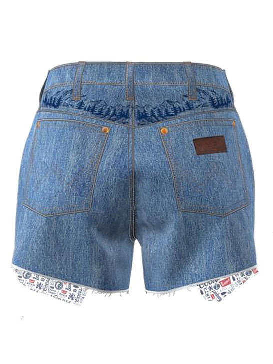 Wrangler 112382895 Womens Coors Reworked Short Beer Wash back view. If you need any assistance with this item or the purchase of this item please call us at five six one seven four eight eight eight zero one Monday through Saturday 10:00a.m EST to 8:00 p.m EST