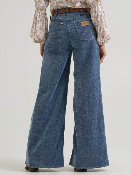 Wrangler 112382902 Womens X Lainey Wilson Cheeky Wide Leg Jean Chenille back view. If you need any assistance with this item or the purchase of this item please call us at five six one seven four eight eight eight zero one Monday through Saturday 10:00a.m EST to 8:00 p.m EST