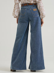 Wrangler 112382902 Womens X Lainey Wilson Cheeky Wide Leg Jean Chenille back view. If you need any assistance with this item or the purchase of this item please call us at five six one seven four eight eight eight zero one Monday through Saturday 10:00a.m EST to 8:00 p.m EST