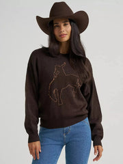 Wrangler 112383026 Womens CANYON Sweater Brown front view. If you need any assistance with this item or the purchase of this item please call us at five six one seven four eight eight eight zero one Monday through Saturday 10:00a.m EST to 8:00 p.m EST