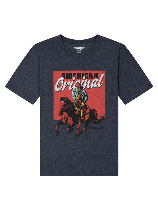 Wrangler 112383955 Kids Short Sleeve Graphic T-Shirt Heather Charcoal