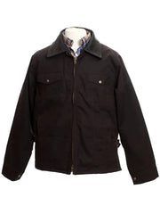 Wyoming Traders OSCCJ-DB Mens Concealed Carry Oil Skin Jacket Dark Brown front view. If you need any assistance with this item or the purchase of this item please call us at five six one seven four eight eight eight zero one Monday through Saturday 10:00a.m EST to 8:00 p.m EST