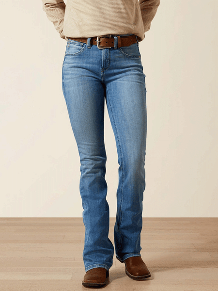 Ariat 10065880 Womens High Rise Camellia Boot Cut Jean Glendale front view. If you need any assistance with this item or the purchase of this item please call us at five six one seven four eight eight eight zero one Monday through Saturday 10:00a.m EST to 8:00 p.m EST