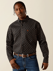 Ariat 10062182 Mens Thorin Classic Fit Long Sleeve Shirt Black front view. If you need any assistance with this item or the purchase of this item please call us at five six one seven four eight eight eight zero one Monday through Saturday 10:00a.m EST to 8:00 p.m EST
