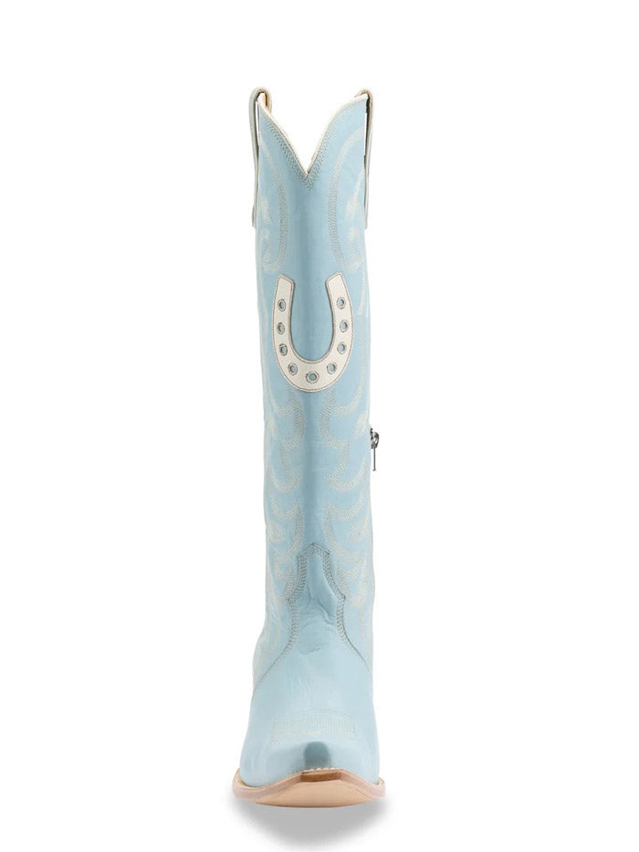 Yippee Ki Yay YL752-1  Womens WILD COUNTRY Leather Boot Blue side / front view pair. If you need any assistance with this item or the purchase of this item please call us at five six one seven four eight eight eight zero one Monday through Saturday 10:00a.m EST to 8:00 p.m EST