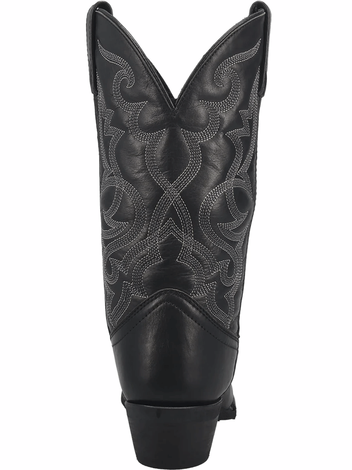 Laredo 51110 Womens MADDIE Leather Boot Black front and side view. If you need any assistance with this item or the purchase of this item please call us at five six one seven four eight eight eight zero one Monday through Saturday 10:00a.m EST to 8:00 p.m EST