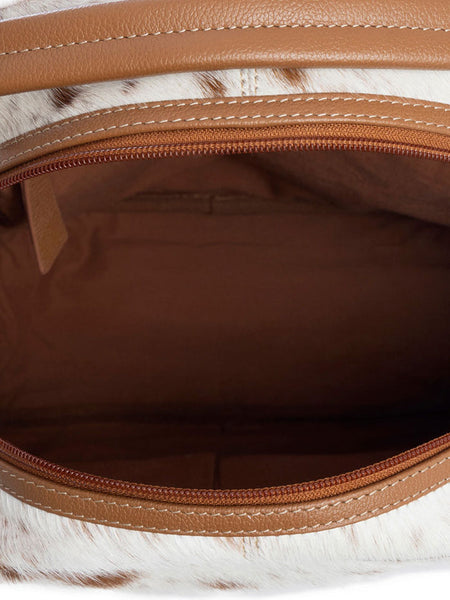 Myra Bag S-10724 Womens La Jara Hand-Tooled Backpack Bag Brown inside view. If you need any assistance with this item or the purchase of this item please call us at five six one seven four eight eight eight zero one Monday through Saturday 10:00a.m EST to 8:00 p.m EST