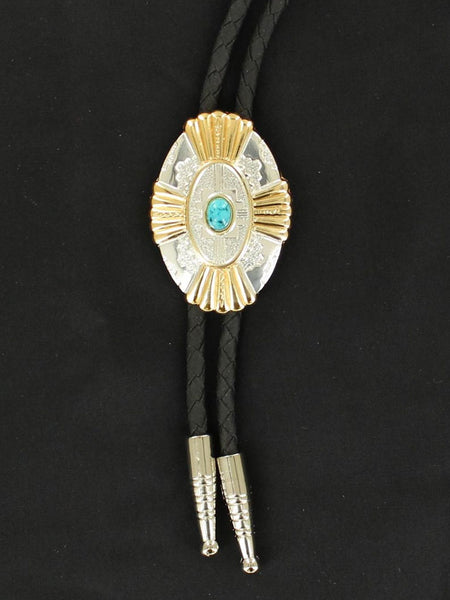 Double S 22113 Southwestern Bolo Tie Gold front view. If you need any assistance with this item or the purchase of this item please call us at five six one seven four eight eight eight zero one Monday through Saturday 10:00a.m EST to 8:00 p.m EST