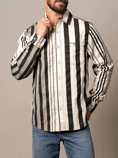 Kimes Ranch 1992 Mens Long Sleeve Dress Shirt Black front view. If you need any assistance with this item or the purchase of this item please call us at five six one seven four eight eight eight zero one Monday through Saturday 10:00a.m EST to 8:00 p.m EST