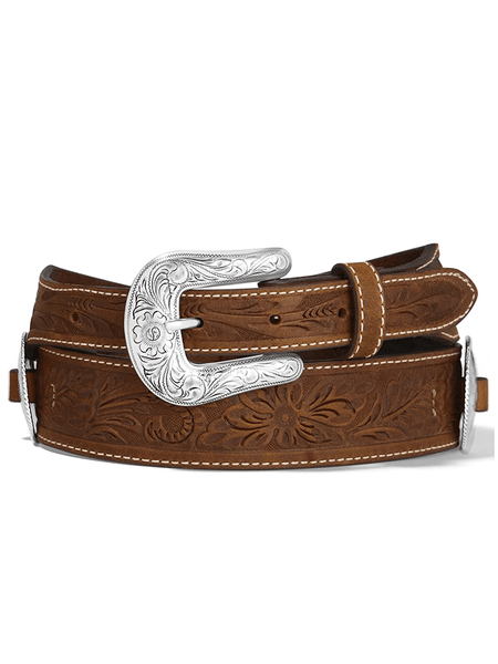 Tony Lama C51309 Womens Sedona Concho Leather Belt Brown front view. If you need any assistance with this item or the purchase of this item please call us at five six one seven four eight eight eight zero one Monday through Saturday 10:00a.m EST to 8:00 p.m EST