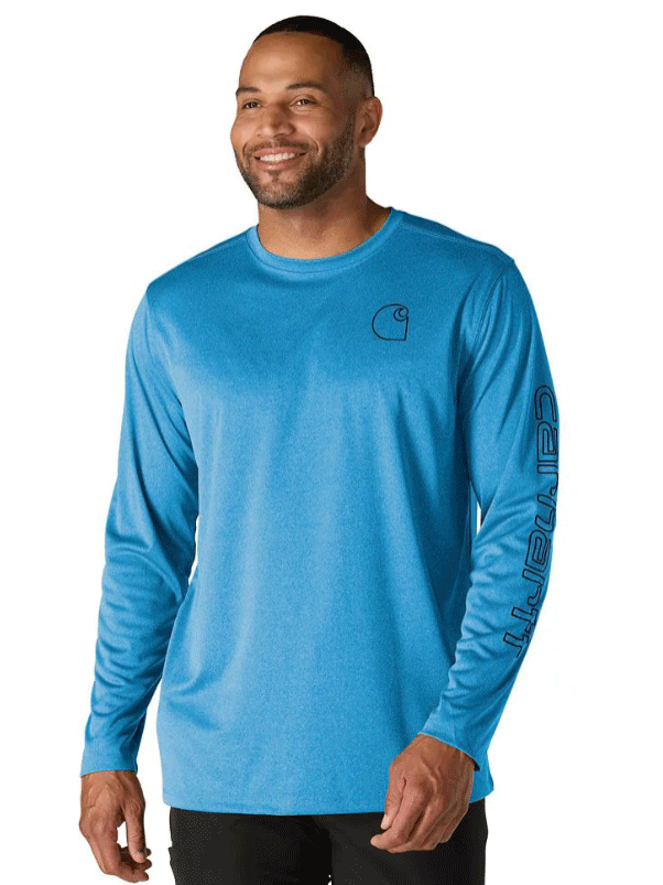 Carhartt 106164-HO7 Mens Force Sun Defender Long Sleeve T-Shirt Carhartt 106164-HO7 Mens Force Sun Defender Long Sleeve T-Shirt