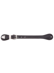 Tough 1 78-3646 Royal King Silver Show Spur Leather Straps Black front view. If you need any assistance with this item or the purchase of this item please call us at five six one seven four eight eight eight zero one Monday through Saturday 10:00a.m EST to 8:00 p.m EST