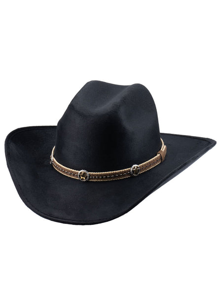 Bullhide GARLAND 0877BL Kids Felt Western Hat Black side / front view. If you need any assistance with this item or the purchase of this item please call us at five six one seven four eight eight eight zero one Monday through Saturday 10:00a.m EST to 8:00 p.m EST