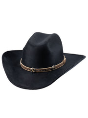 Bullhide GARLAND 0877BL Kids Felt Western Hat Black side / front view. If you need any assistance with this item or the purchase of this item please call us at five six one seven four eight eight eight zero one Monday through Saturday 10:00a.m EST to 8:00 p.m EST