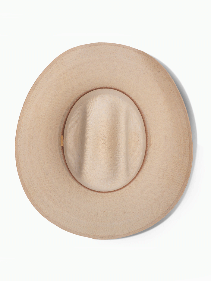 Resistol RSCTRL-804081 Centerline George Strait Cowboy Palm Hat Natural side and front view. If you need any assistance with this item or the purchase of this item please call us at five six one seven four eight eight eight zero one Monday through Saturday 10:00a.m EST to 8:00 p.m EST