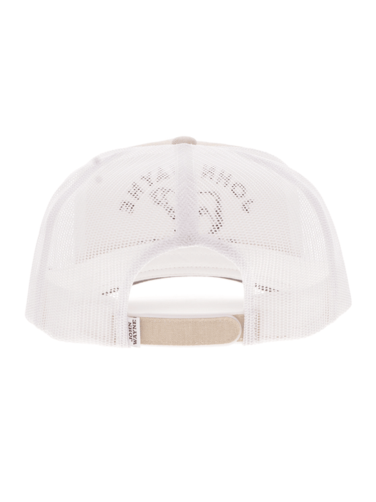 Hooey 2566T-TNWH JOHN WAYNE 5 Panel Snapback Trucker Hat Tan White back view. If you need any assistance with this item or the purchase of this item please call us at five six one seven four eight eight eight zero one Monday through Saturday 10:00a.m EST to 8:00 p.m EST