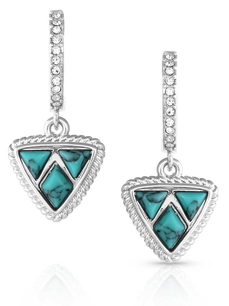 Montana Silversmiths ER5481 Womens High Noon Cobblestone Turquoise Earrings Silver front. If you need any assistance with this item or the purchase of this item please call us at five six one seven four eight eight eight zero one Monday through Saturday 10:00a.m EST to 8:00 p.m EST

