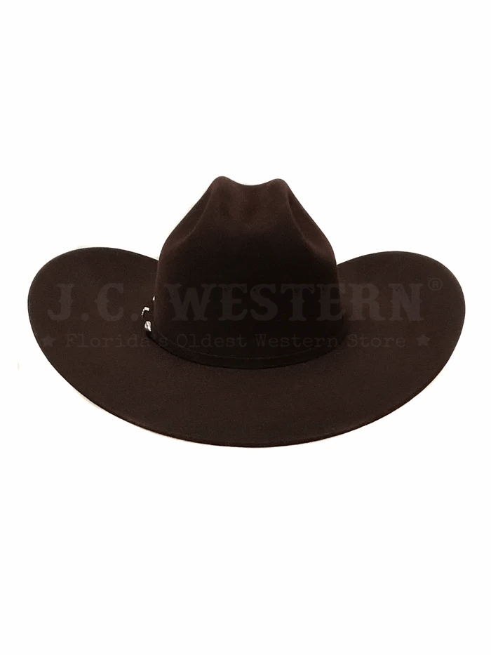 Serratelli VEGASE5BCV 8X Felt Western Hat Black Cherry Velvet front and side view. If you need any assistance with this item or the purchase of this item please call us at five six one seven four eight eight eight zero one Monday through Saturday 10:00a.m EST to 8:00 p.m EST