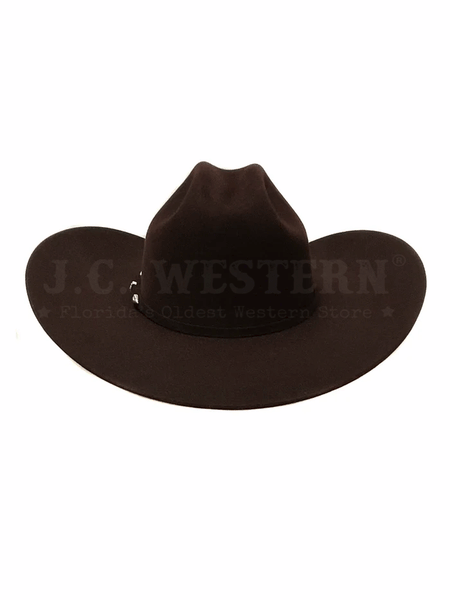 Serratelli VEGASE5BCV 8X Felt Western Hat Black Cherry Velvet back view. If you need any assistance with this item or the purchase of this item please call us at five six one seven four eight eight eight zero one Monday through Saturday 10:00a.m EST to 8:00 p.m EST