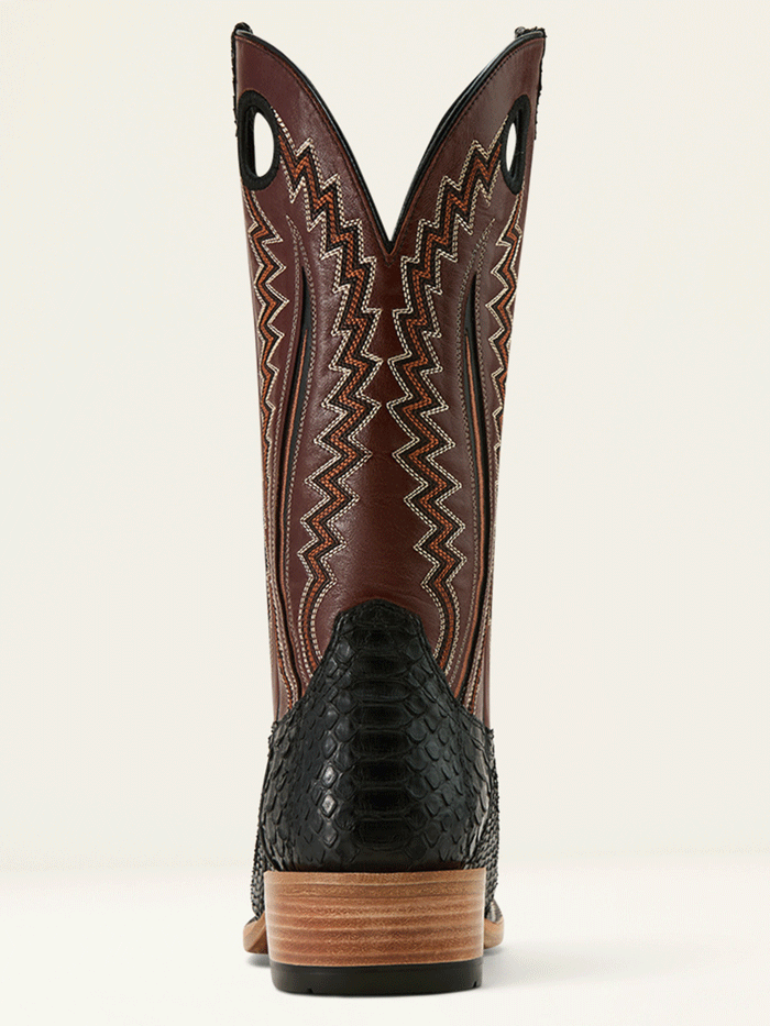 Ariat 10058164 Mens Futurity Streak Python Cowboy Boot Matte Black front and side view. If you need any assistance with this item or the purchase of this item please call us at five six one seven four eight eight eight zero one Monday through Saturday 10:00a.m EST to 8:00 p.m EST