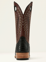 Ariat 10058164 Mens Futurity Streak Python Cowboy Boot Matte Black back view. If you need any assistance with this item or the purchase of this item please call us at five six one seven four eight eight eight zero one Monday through Saturday 10:00a.m EST to 8:00 p.m EST