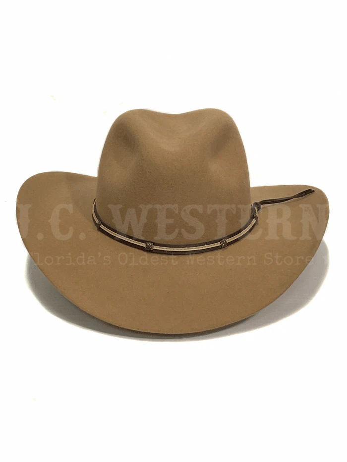Serratelli GRANDRIVER312PCN 4X Felt Western Hat Pecan  front and side view. If you need any assistance with this item or the purchase of this item please call us at five six one seven four eight eight eight zero one Monday through Saturday 10:00a.m EST to 8:00 p.m EST