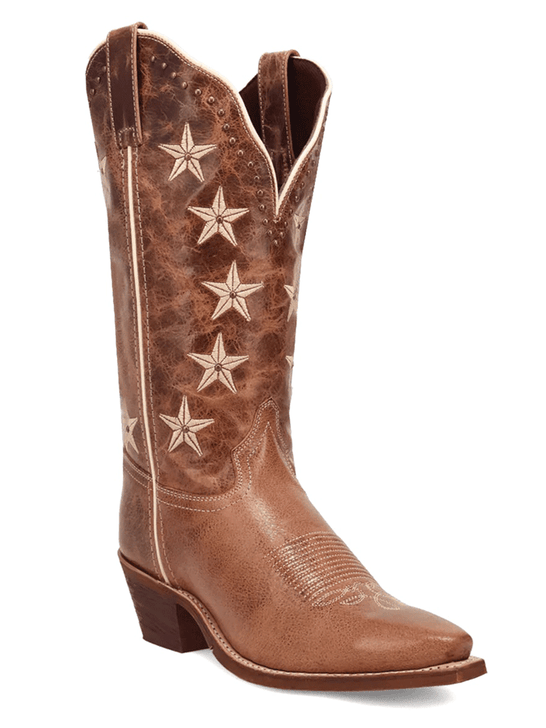 Laredo 20014 Womens SERENADE Leather Boot Brown front and side view. If you need any assistance with this item or the purchase of this item please call us at five six one seven four eight eight eight zero one Monday through Saturday 10:00a.m EST to 8:00 p.m EST
