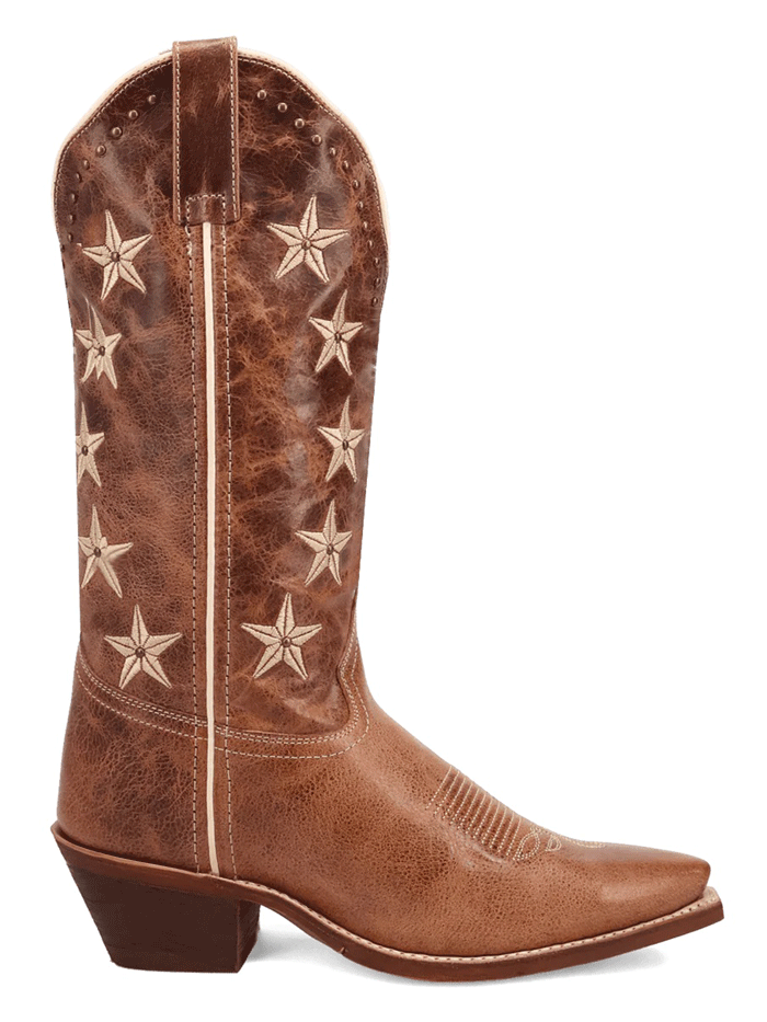 Laredo 20014 Womens SERENADE Leather Boot Brown front and side view. If you need any assistance with this item or the purchase of this item please call us at five six one seven four eight eight eight zero one Monday through Saturday 10:00a.m EST to 8:00 p.m EST
