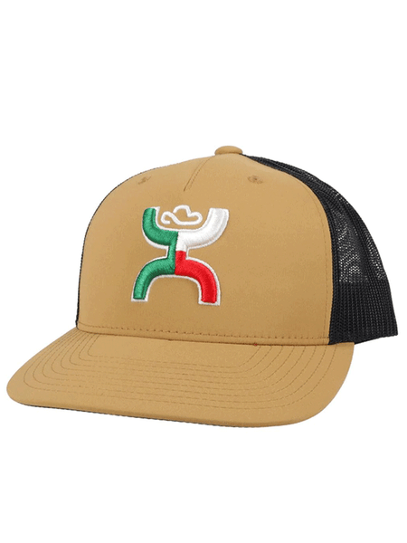 Hooey 2218T-TNBK Boquillas Trucker Hat Tan Black front view. If you need any assistance with this item or the purchase of this item please call us at five six one seven four eight eight eight zero one Monday through Saturday 10:00a.m EST to 8:00 p.m EST