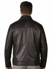 Scully 2125-198 Mens Modern Leather Zip Jacket Black back view. If you need any assistance with this item or the purchase of this item please call us at five six one seven four eight eight eight zero one Monday through Saturday 10:00a.m EST to 8:00 p.m EST