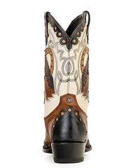Double D Ranch DDL1079 Womens HORSICULTURE Leather Boot Bone And Bark back view. If you need any assistance with this item or the purchase of this item please call us at five six one seven four eight eight eight zero one Monday through Saturday 10:00a.m EST to 8:00 p.m EST