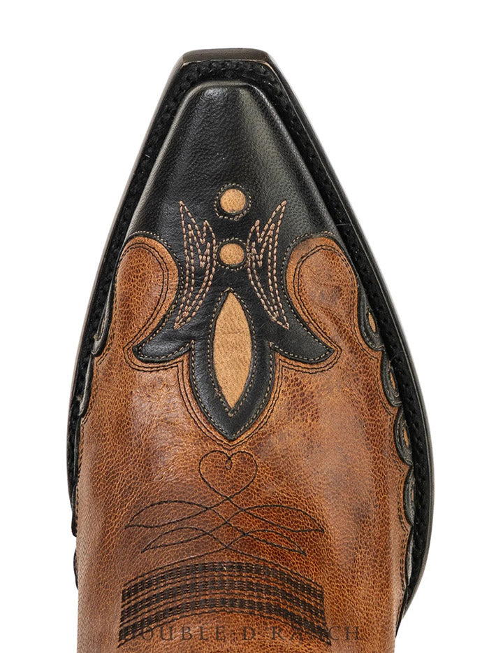 Double D Ranch DDL1079 Womens HORSICULTURE Leather Boot Bone And Bark side view pair. If you need any assistance with this item or the purchase of this item please call us at five six one seven four eight eight eight zero one Monday through Saturday 10:00a.m EST to 8:00 p.m EST