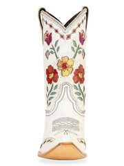 Double D Ranch DDL1082 Womens PUNKY COWBOY Leather Boot Taupe White front view. If you need any assistance with this item or the purchase of this item please call us at five six one seven four eight eight eight zero one Monday through Saturday 10:00a.m EST to 8:00 p.m EST