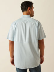 Ariat 10058814 Mens VentTEK Classic Fit Shirt Papyrus Light Blue back view. If you need any assistance with this item or the purchase of this item please call us at five six one seven four eight eight eight zero one Monday through Saturday 10:00a.m EST to 8:00 p.m EST
