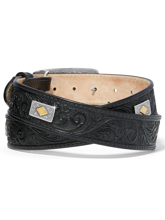 Tony Lama C42893 Mens Goldfield Belt Black front view. If you need any assistance with this item or the purchase of this item please call us at five six one seven four eight eight eight zero one Monday through Saturday 10:00a.m EST to 8:00 p.m EST