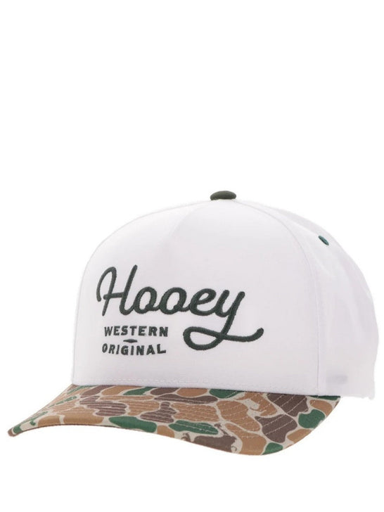 Hooey 2560T-WHCA OG High Profile Hat White Camo side / front view. If you need any assistance with this item or the purchase of this item please call us at five six one seven four eight eight eight zero one Monday through Saturday 10:00a.m EST to 8:00 p.m EST