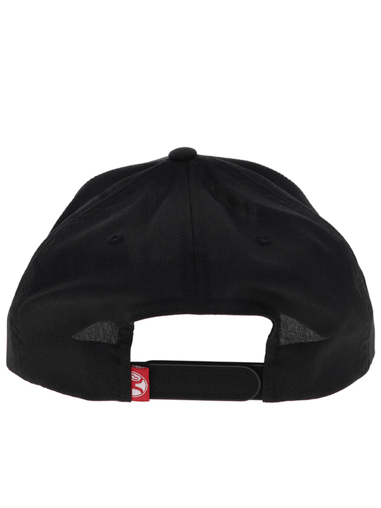 Hooey 2569T-BK WILD RIDE Embroidered Logo Hat Black back view. If you need any assistance with this item or the purchase of this item please call us at five six one seven four eight eight eight zero one Monday through Saturday 10:00a.m EST to 8:00 p.m EST